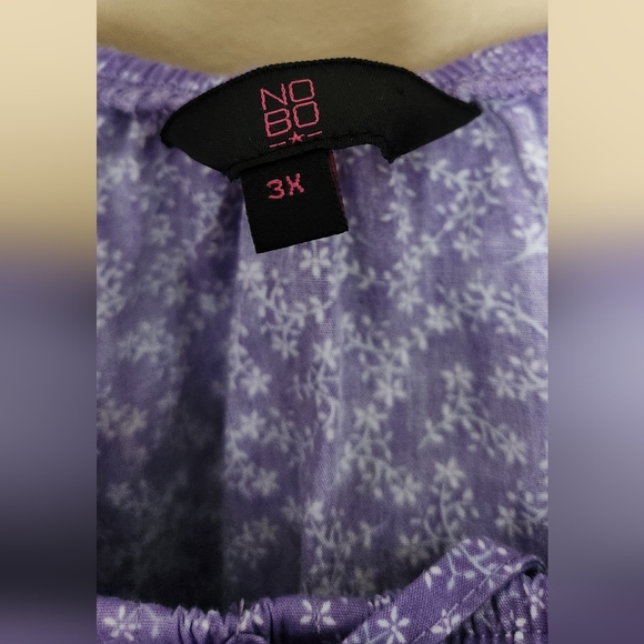 Nobo Dress Plus Size, Lilac With White Flowers, Sz 3x, Like New - Picture 4 of 11